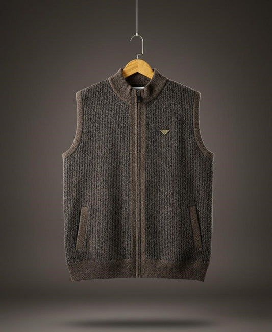Vancort Men's Wool Sleeveless Sweater For Winter